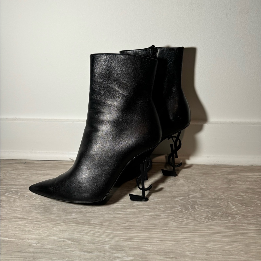 YSL ankle boots.